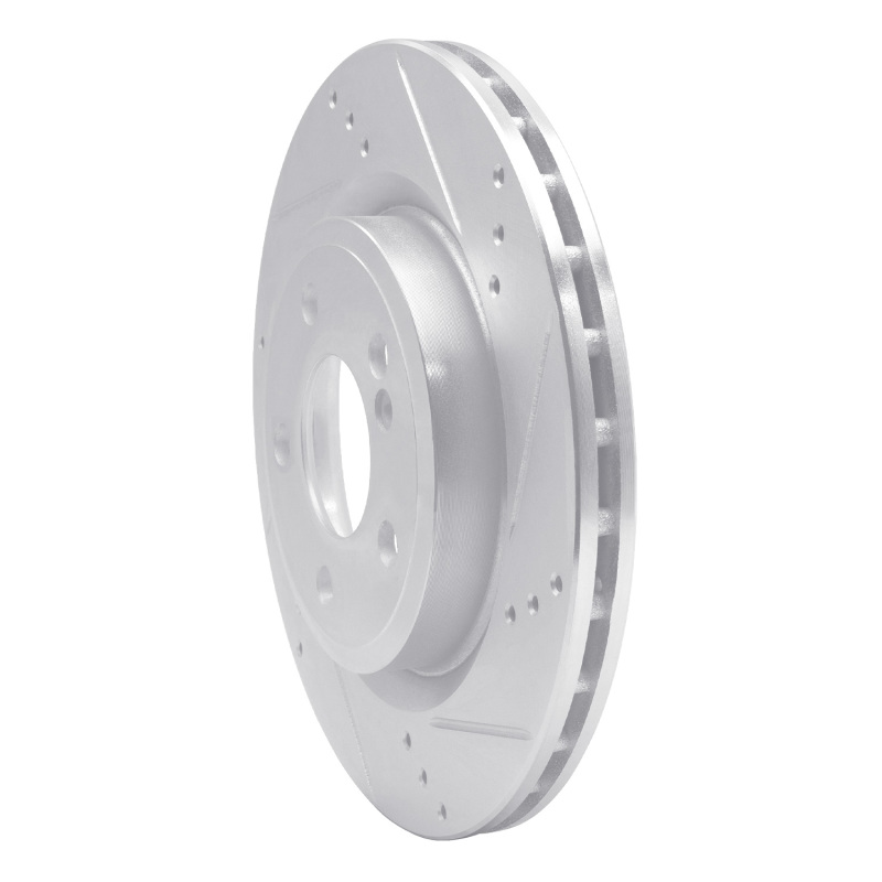 Mercedes-Benz CLA250 Brake Rotor (1) - Rear Right - R1 Concepts - Drilled & Slotted - Silver - `14-`19